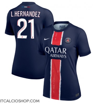 Paris Saint-Germain Lucas Hernandez #21 Prima Maglia Femmina 2024-25 Manica Corta